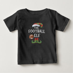 American Football Elf Family Matching Christmas Baby T-Shirt