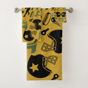 American Football Fan Bath Towel Set