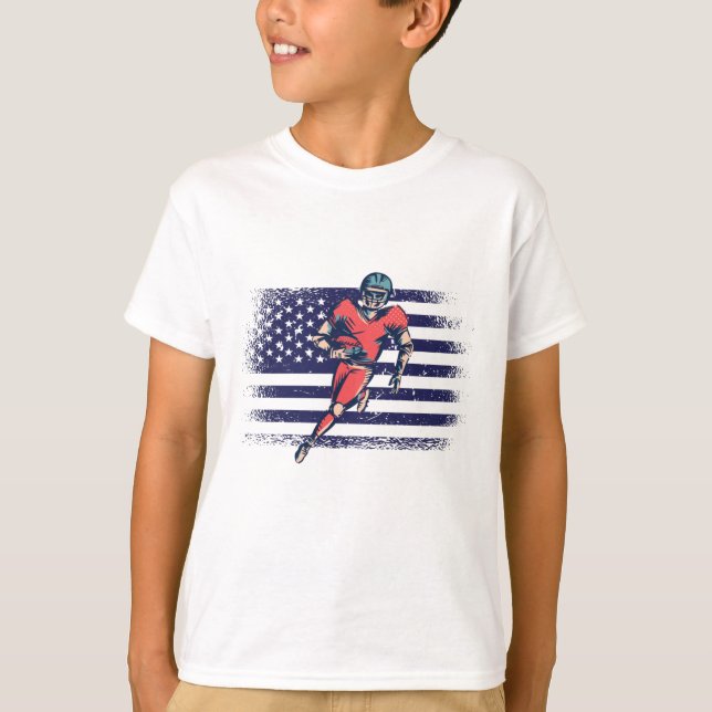 American Football Fan Jersey Shirt USA Flag (Front)