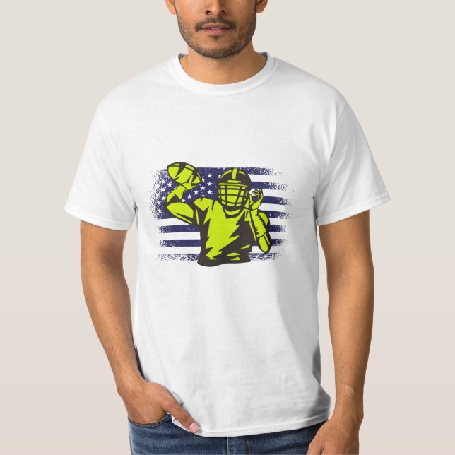 American Football Fan Jersey Shirt USA Flag (Front)