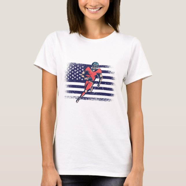 American Football Fan Jersey Shirt USA Flag (Front)