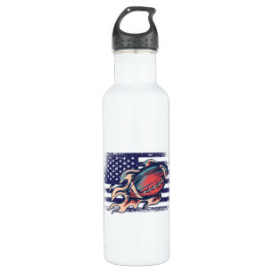 American Football Fan Jersey Shirt USA Flag 710 Ml Water Bottle
