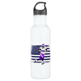 American Football Fan Jersey Shirt USA Flag 710 Ml Water Bottle