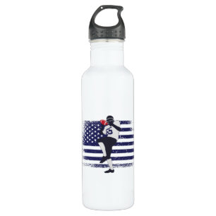 American Football Fan Jersey Shirt USA Flag 710 Ml Water Bottle
