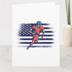 American Football Fan Jersey Shirt USA Flag Card