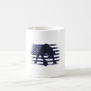 American Football Fan Jersey Shirt USA Flag Coffee Mug