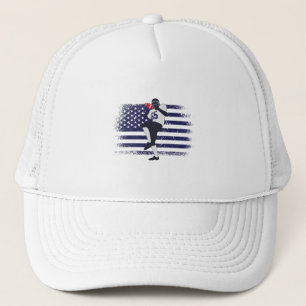 American Football Fan Jersey Shirt USA Flag Trucker Hat