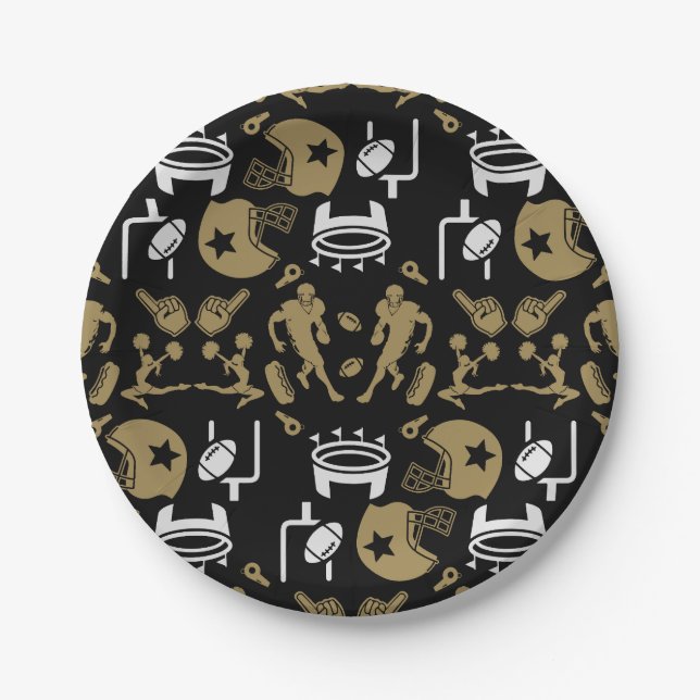 American Football Fan  Paper Plate (Front)