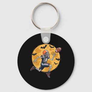 American Football Fan Skeleton Halloween Mens Boys Key Ring