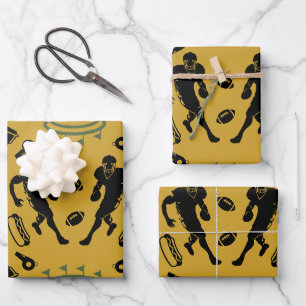 American Football Fan Wrapping Paper Sheet