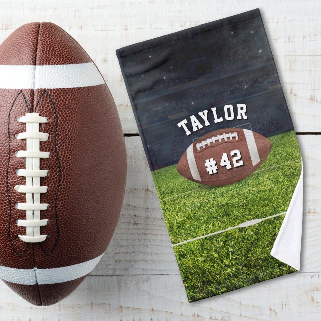 American Football Field Name Team Jersey Number Hand Towel (American Football Field Name Team Jersey Number Hand Towel)