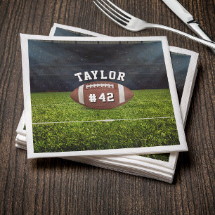American Football Field Name Team Jersey Number Napkin