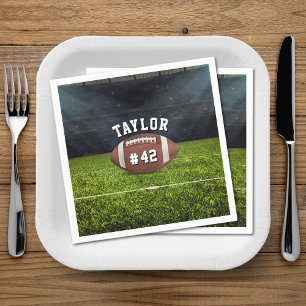 American Football Field Name Team Jersey Number Napkin