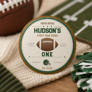 American Football First Year Down 1st Birthday 3 Cm Round Badge