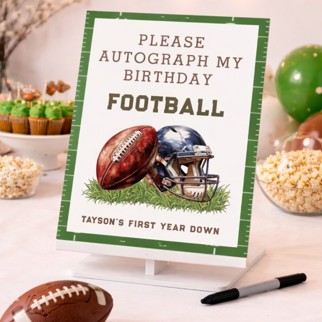 American Football First Year Down 1st Birthday Pedestal Sign (American Football First Year Down 1st Birthday Pedestal Sign
)