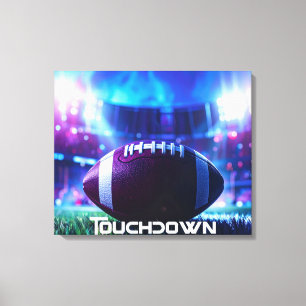 AMERICAN FOOTBALL - FOOTBALL - TOUCHDOWN CANVAS PRINT