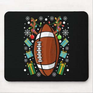 American Football Funny Christmas Reindeer Xmas Li Mouse Mat