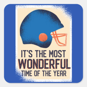 American Football Funny Square Sticker