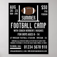 American Football & Goal Football Camp Advertising