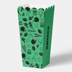 American Football Green Sports Birthday Favour Box