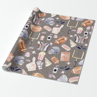 American Football Grey texture | Pattern Wrapping Paper