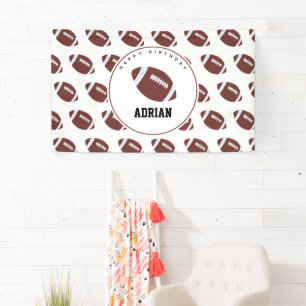 American Football Gridiron Ball Birthday Party Banner