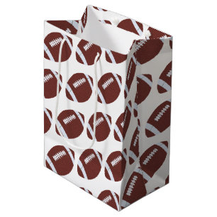 American Football Gridiron Ball Pattern Medium Gift Bag