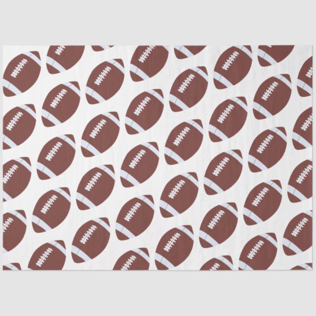 American Football Gridiron Ball Pattern Tissue Paper (Front)