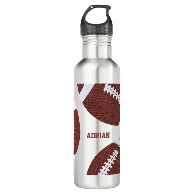 American Football Gridiron Ball Personalised  710 Ml Water Bottle (Front)