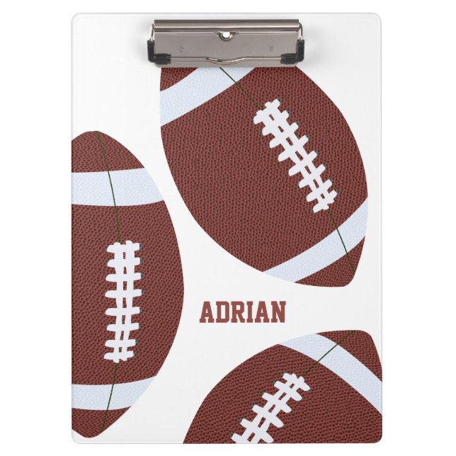American Football Gridiron Ball Personalised Clipboard (Front)