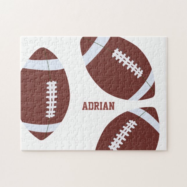 American Football Gridiron Ball Personalised Jigsaw Puzzle (Horizontal)