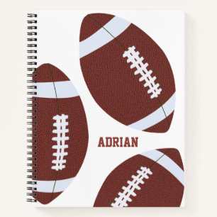 American Football Gridiron Ball Personalised Notebook