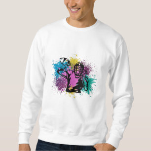 American Football Grungy Colour Splashes Sweatshirt