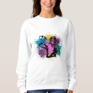 American Football Grungy Colour Splashes Sweatshirt