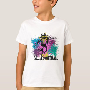 American Football Grungy Colour Splashes T-Shirt
