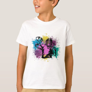 American Football Grungy Colour Splashes T-Shirt