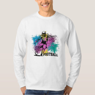 American Football Grungy Colour Splashes T-Shirt