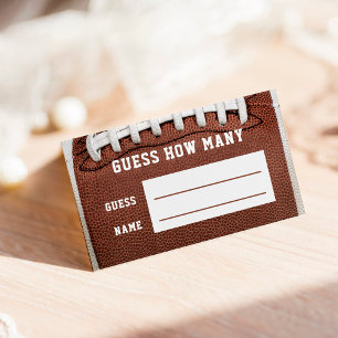 American Football Guess How Many Baby Shower Game Enclosure Card