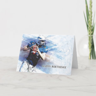 American Football Happy Birthday Greeting Card