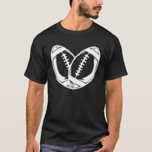 American Football Heart Football Player Linebacker T-Shirt