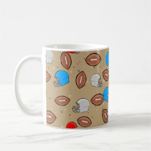 American Football - Helmet & Ball Seamless Pattern Coffee Mug