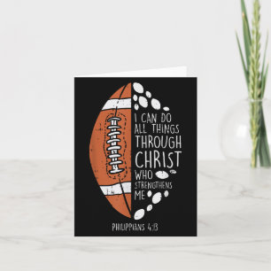 American Football I Can Do Things Bible God Jesus  Card
