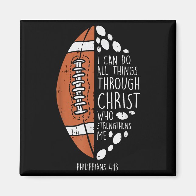 American Football I Can Do Things Bible God Jesus  Magnet (Front)