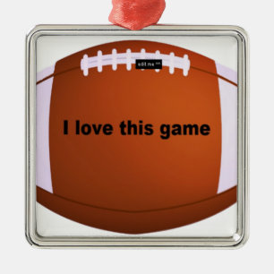 American Football: I Love This Game Metal Tree Decoration