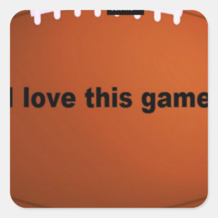 American Football: I Love This Game Square Sticker