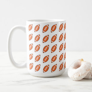 American football illustration pattern coffee mug