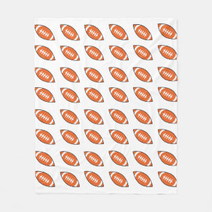 American football illustration pattern fleece blanket