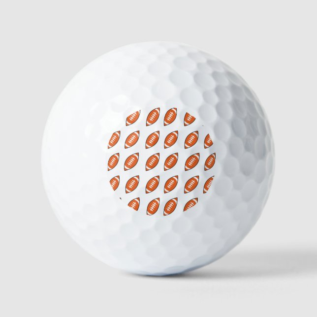 American football illustration pattern golf balls (Front)