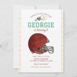 American Football Invitation   Football Helmet