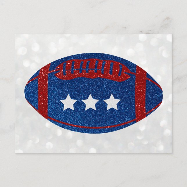 American Football July 4th Glitter Postcard (Front)